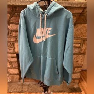 Nike Pullover Hoodie – XXL – Teal Blue – Classic Swoosh Logo